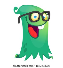 Funny cartoon monster. Vector Halloween illustration