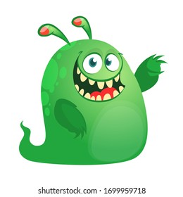 Funny cartoon monster. Vector Halloween illustration