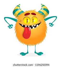 Funny cartoon monster. Vector illustration