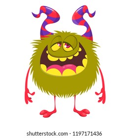Funny cartoon monster. Vector illustration
