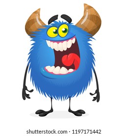 Funny cartoon monster . Vector illustration