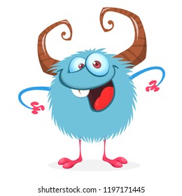 Funny cartoon monster . Vector illustration