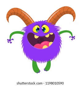 Funny cartoon monster . Vector illustration