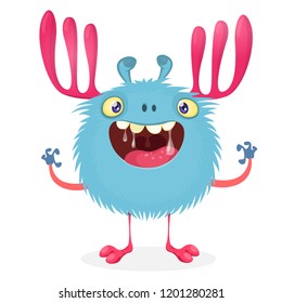 Funny cartoon monster. Vector illustration