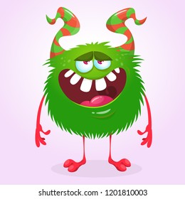 Funny cartoon monster. Vector illustration