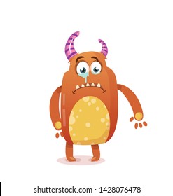 funny cartoon monster vector illustration