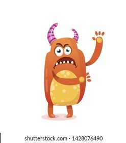 funny cartoon monster vector illustration