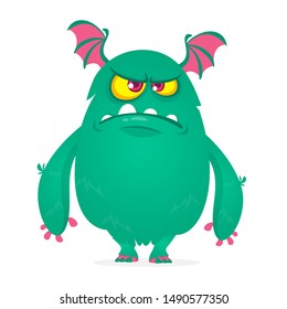 Funny cartoon monster. Vector illustration