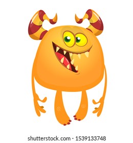 Funny cartoon monster. Vector illustration of cute monster character
