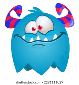 Funny cartoon monster. Vector monster illustration.