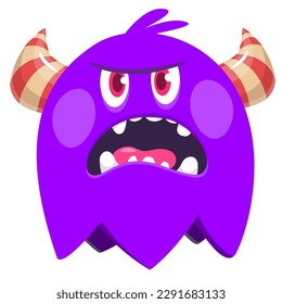 Funny cartoon monster. Vector monster illustration.