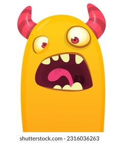 Funny cartoon monster. Vector illustration for Halloween isolated on white