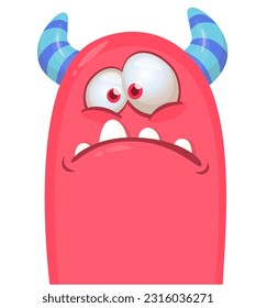 Funny cartoon monster. Vector illustration for Halloween isolated on white