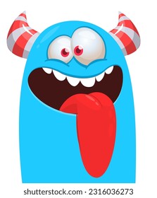 Funny cartoon monster. Vector illustration for Halloween isolated on white