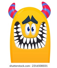 Funny cartoon monster. Vector illustration for Halloween isolated on white