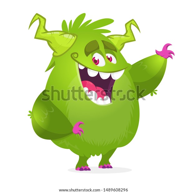 Funny Cartoon Monster Vector Illustration Stock Vector (Royalty Free ...