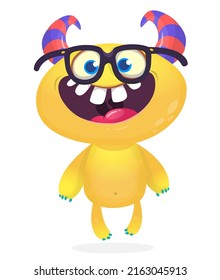 Gracioso monstruo de caricaturas. Vector aislado