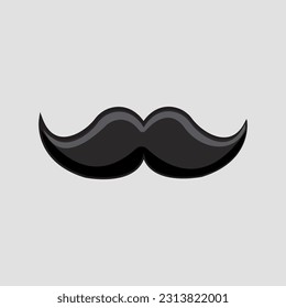 Funny cartoon moustache illustration vector. Perfect for father's day decoration