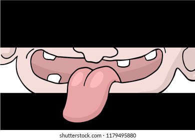 funny cartoon mouth illustration