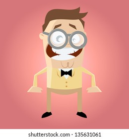 funny cartoon nerd
