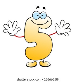 Funny Cartoon Number Five