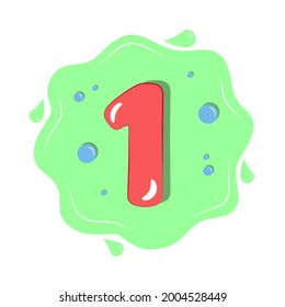 Funny, cartoon numbers for babys birthday.  Cute cards for study numbers at school and kindergarden.