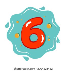 Funny, cartoon numbers for babys birthday.  Cute cards for study numbers at school and kindergarden.