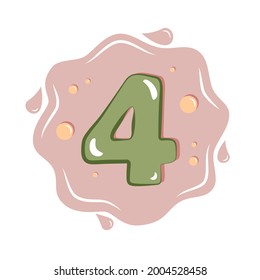 Funny, cartoon numbers for babys birthday.  Cute cards for study numbers at school and kindergarden.