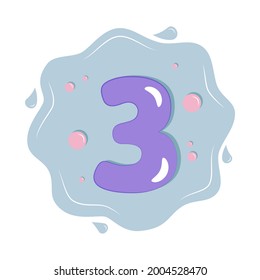 Funny, cartoon numbers for babys birthday.  Cute cards for study numbers at school and kindergarden.