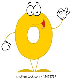 Funny Cartoon Numbers-0