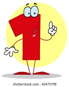Funny Cartoon Numbers-1, background
