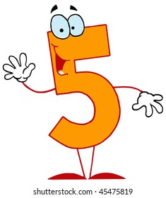 Funny Cartoon Numbers-5