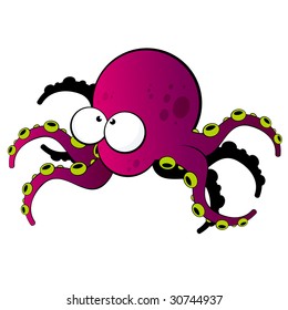 funny cartoon octopus