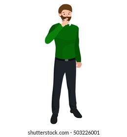 funny cartoon office man worker smoking cigarette human men with nicotine character, peoples toxic tobacco, not healthy lifestyle vector illustration