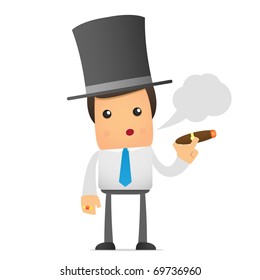 funny cartoon office worker for use in presentations, etc.