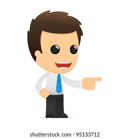 funny cartoon office worker in various poses for use in advertising, presentations, brochures, blogs, documents and forms, etc.