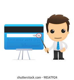 funny cartoon office worker in various poses for use in advertising, presentations, brochures, blogs, documents and forms, etc.