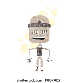 lustiger Cartoon-alter Roboter