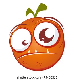 funny cartoon orange