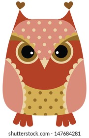 Funny cartoon owl
