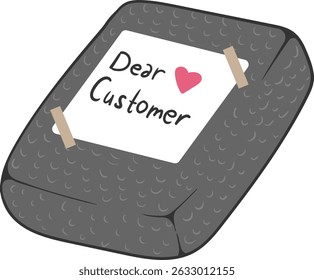 Funny cartoon package vector, ideal for delivery, logistics, e-commerce, business apps, and shipping-themed designs. Isolated on white background