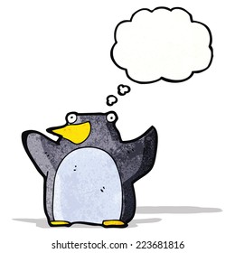 pingüino de caricatura divertida