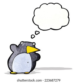 pingüino de caricatura divertida