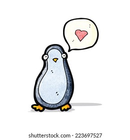pingüino de caricatura divertida