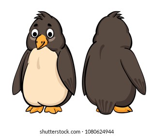 funny cartoon penguin Antarctic