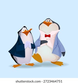 Divertida Ilustración vectorial de personaje de pingüino de dibujos animados. Arte feliz y alegre del Clip del pingüino de las caras para el diseño de los Elementos del cabrito.
