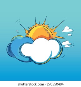 funny cartoon picture with sunrise