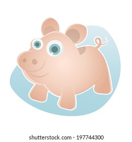 funny cartoon pig