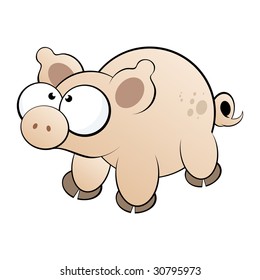 funny cartoon pig