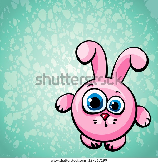 pink bunny and blue bunny cartoon